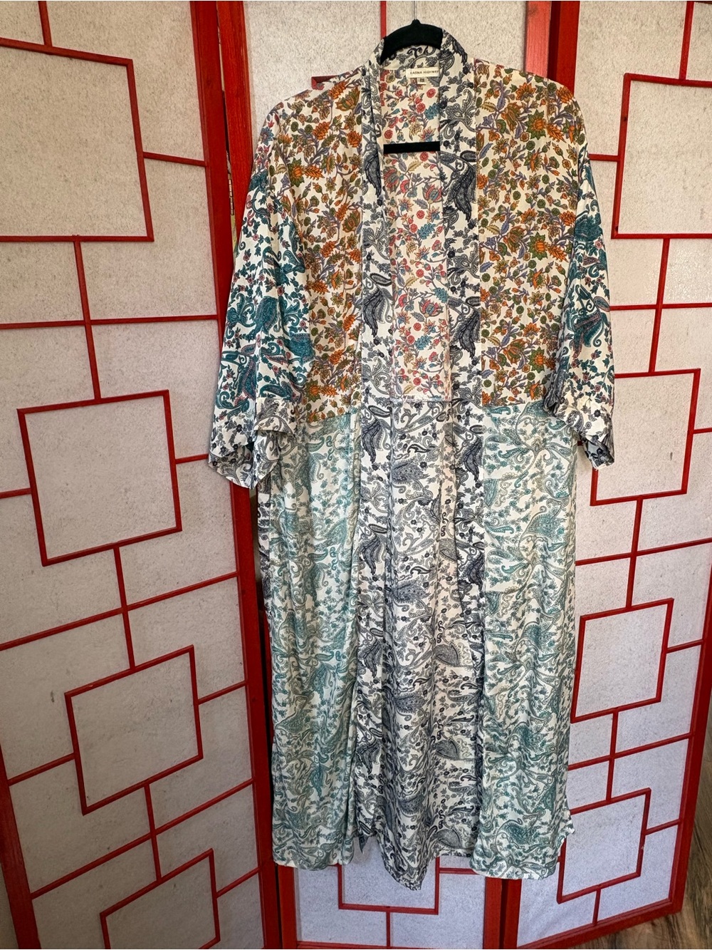 Floral Patchwork Lightweight Kimono - Multicolor